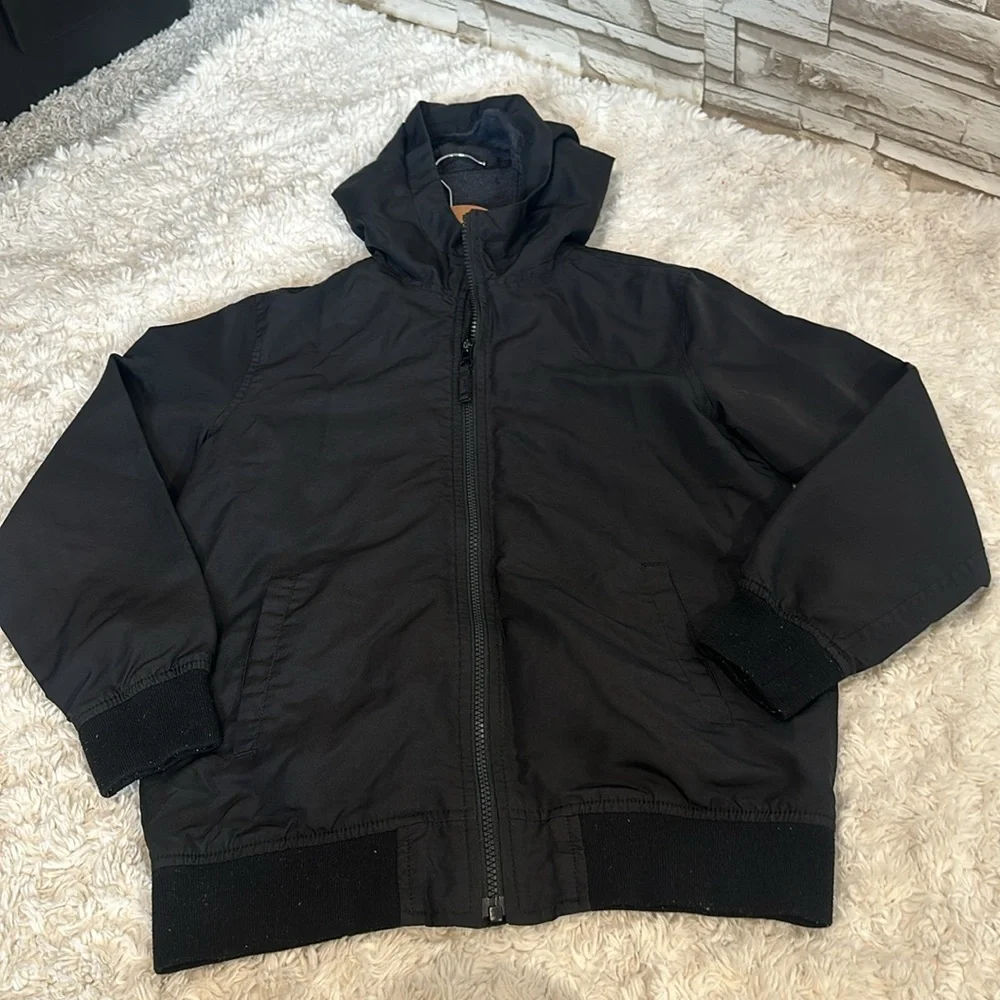 The Children’s Place Boys L 10/12 Windbreaker Black Jacket